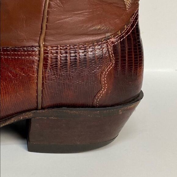 Nocona Men's Cowboy Boots 7D Brown Tan Leather - Picture 8 of 8